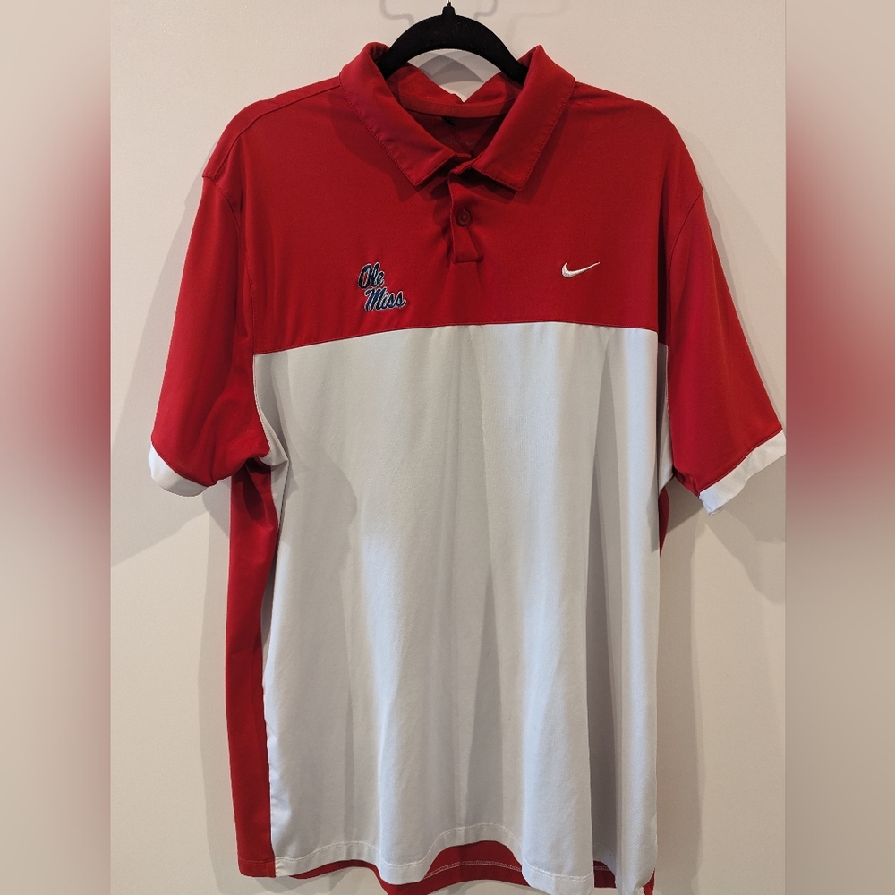 Ole Miss Nike Golf Two-tone Polo (Men's L)